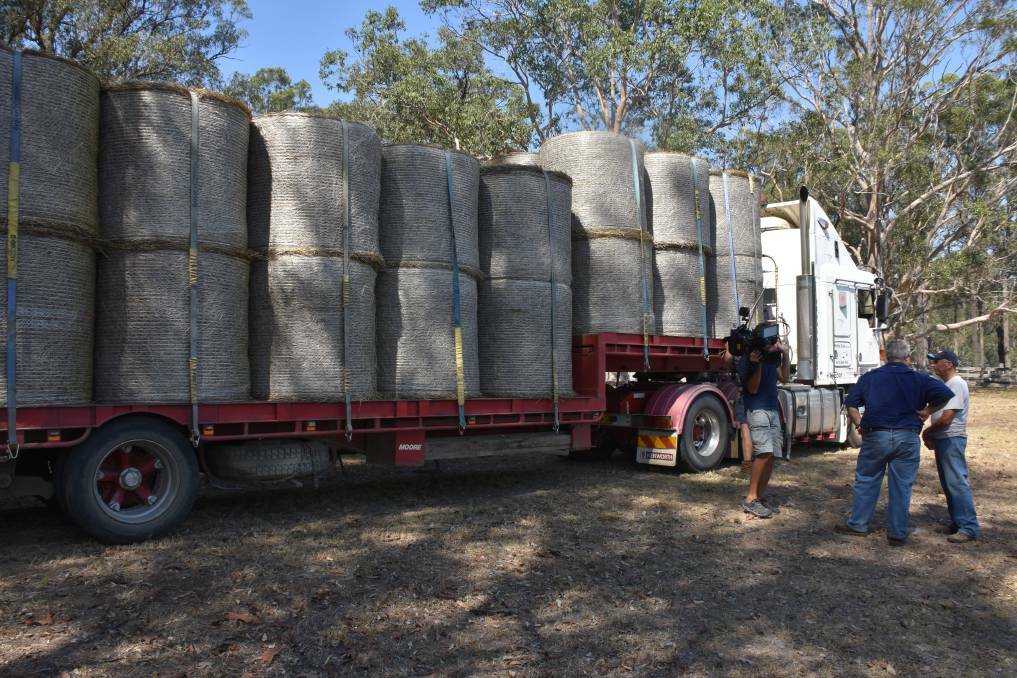 UP AND RUNNING: The first load of hay arrived - from your donations - to the Stork family at Glen Oak on Friday.