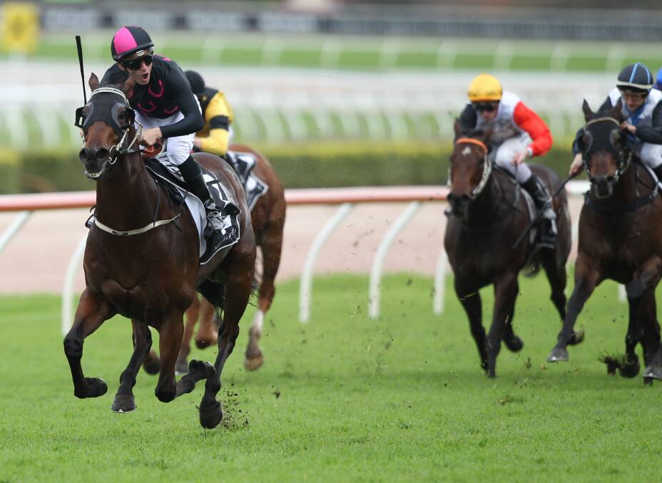 MUDLARK: The Monstar storms to victory in the June Stakes last year at Randwick. Picture: bradleyphotos.com.au
