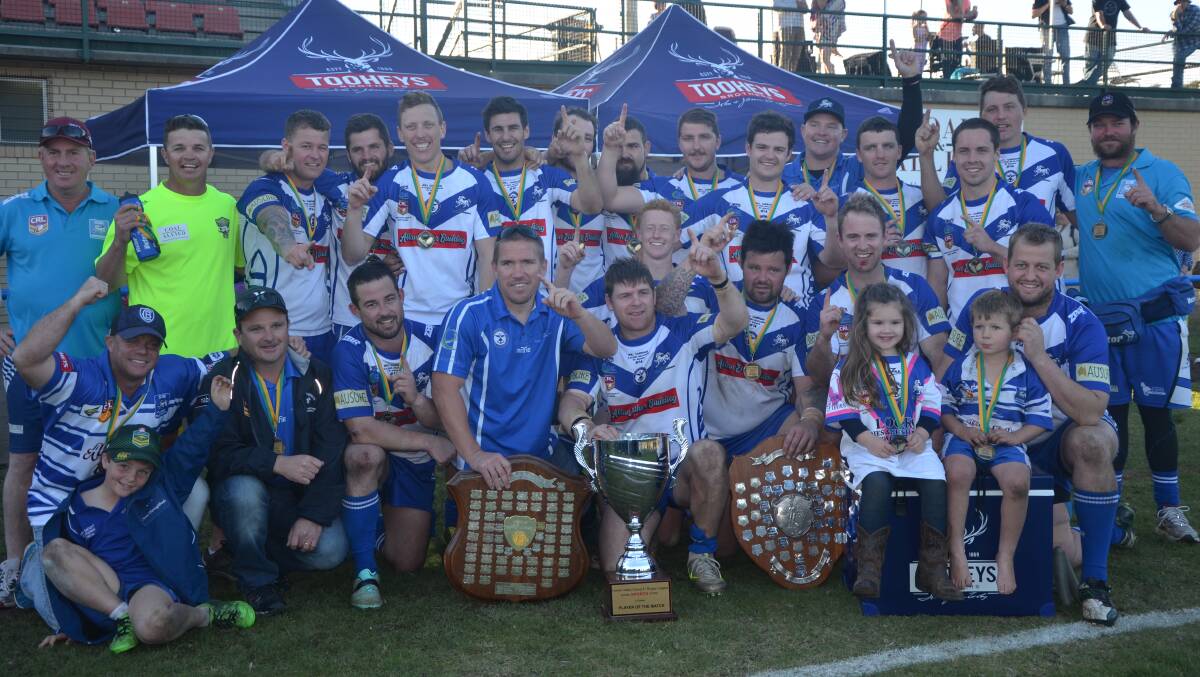 2016 PREMIERS: The Scone Thoroughbreds, who accounted for the Muswellbrook Rams 16-14 to win the Group 21 first grade crown at Olympic Park on Sunday.