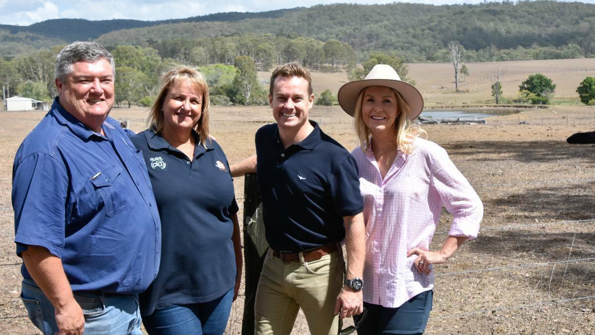 HELPING HANDS: Rural Aid founders Charles and Tracy Alder have teamed up with Grant and Chezzi Denyer to help farmers in need. 