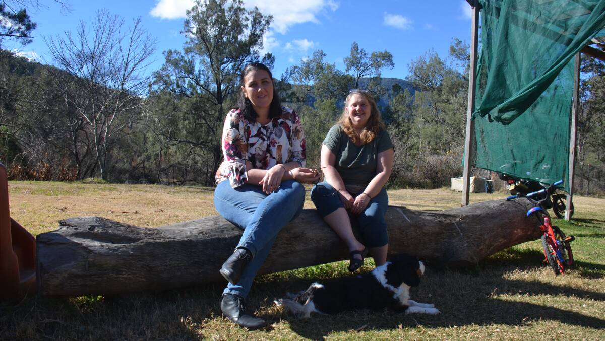 Danielle Monks (right) is still feeling the health consquences of last year's fires. 