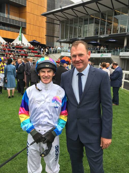 FLYING COLOURS: Champion country jockey Robert Thompson dons the Where There's A Will colours at Royal Randwick on Saturday. Picture: Rod Northam Racing