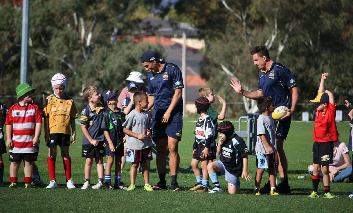 TOP OPPORTUNITY: Members of the ACT Brumbies and NSW Waratahs will be on hand to offer a free training session to kids.