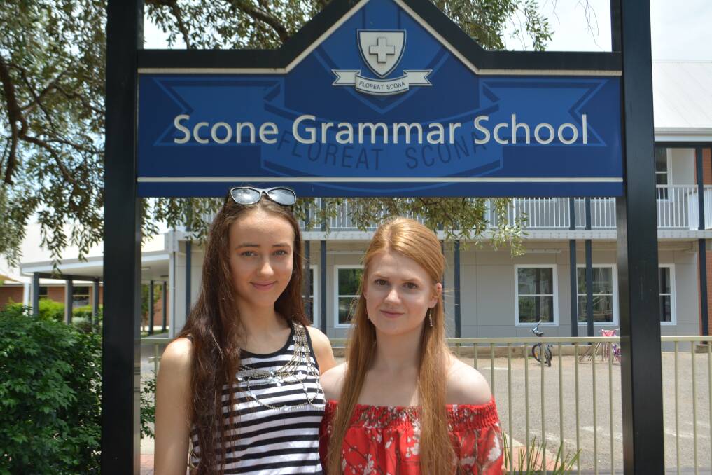 HIGH ACHIEVERS: Mardi Norton and Shannon Nichols were Scone Grammar School's top achievers in the 2017 HSC and named in the NSW Distinguished Achievers list.