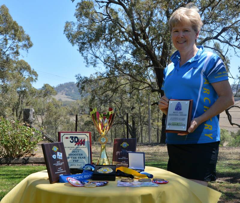 SUCCESSFUL YEAR: Joanne Bogie with her 2017 awards, incuding one of her proudest achievements, the ABA National Award, which she holds.