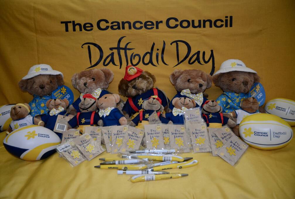Some of the Daffodil Day merchandise that will be sold by the Scone and District Cancer Support Group tomorrow. 