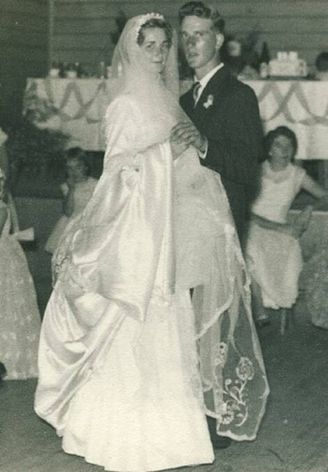 THEN: Dean and Rita on their wedding day 60 years ago. Photo: Supplied. 
