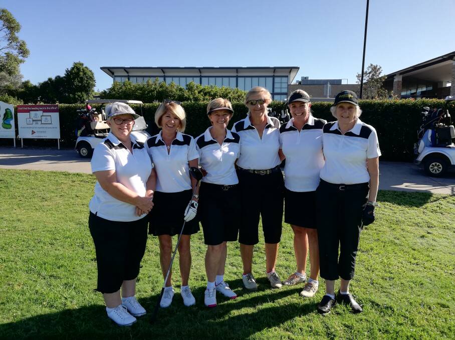 SCONE LADIES: Cheryl Clydsdale, Julie Leckie, Lyn Banks, Dordie Bragg, Jodie Hinde and Kathy Robinson at the Hunter Valley Golf & Country Club last Monday.