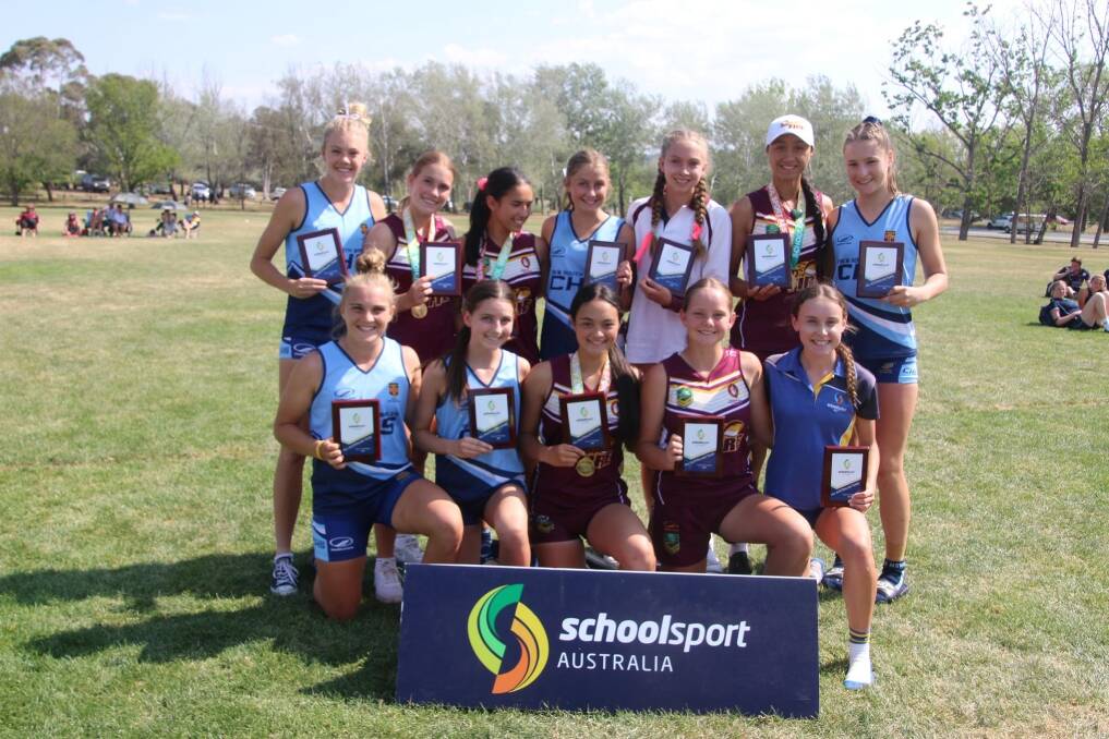 SQUAD: Five girls were selected from the NSW team, six from Queensland and one from ACT for the 12 girl Australian merit team. Photos: Supplied 