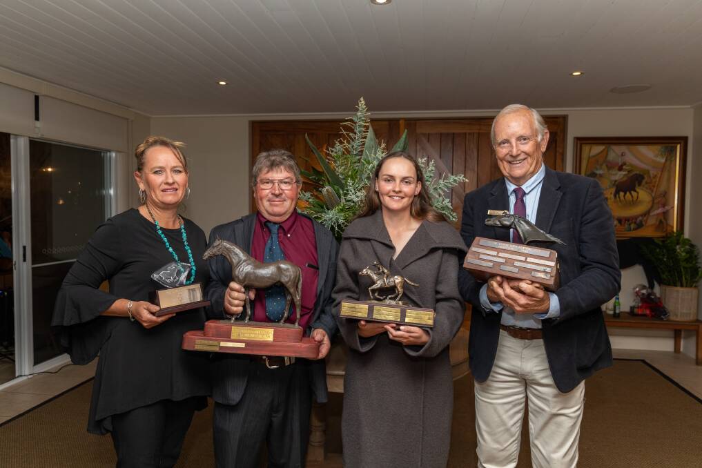 Jane and Malcom Kennedy (Horse of the Year), Ashley Randle (Young Achiever) and Mike Pritchard (VIP). Photo: Magic Lantern Photography