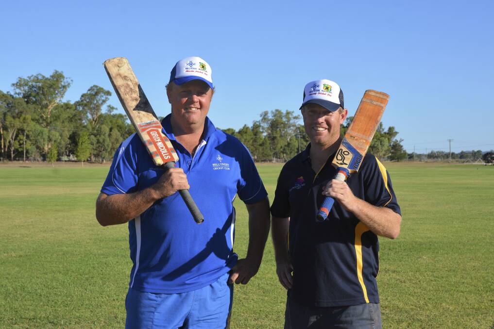 READY: Belltrees' Brad McCosker and Rouchel's Andrew Clydsdale ahead of Saturday's charity match.