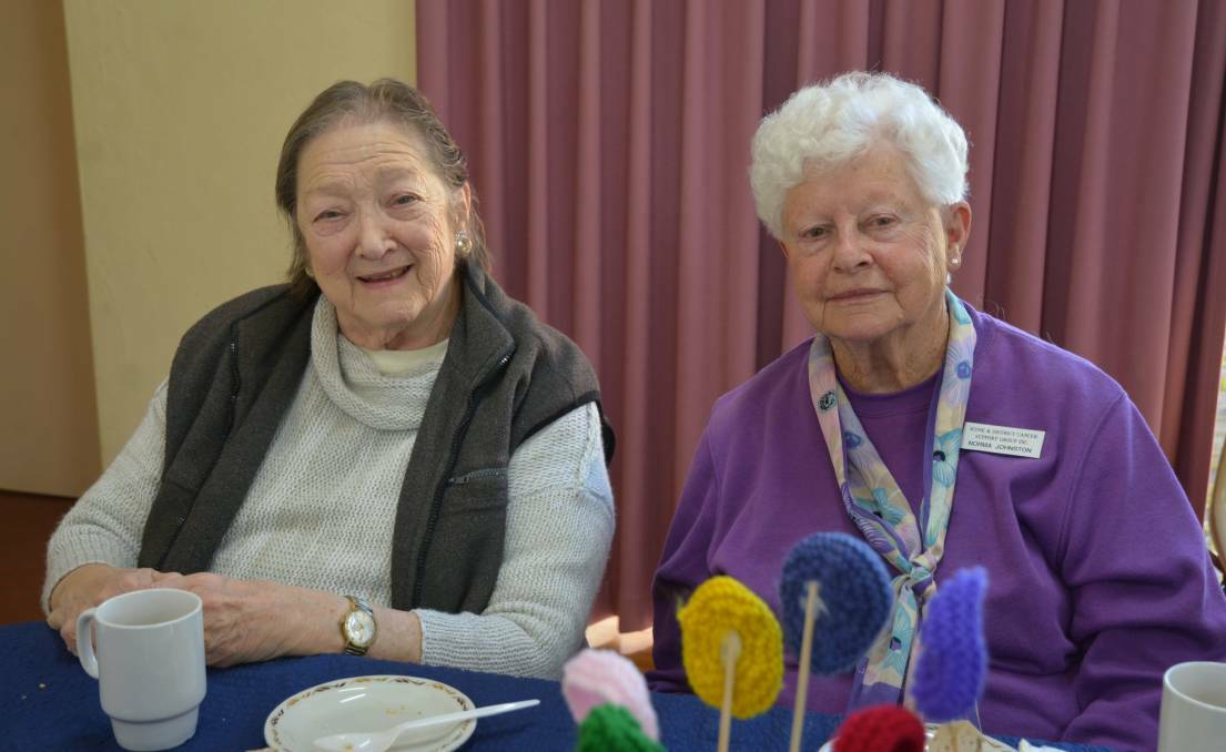 WINTER FEAST: Pam Saunders-Macleay and Norma Johnston at last year's 'Soup and Damper' lunch.