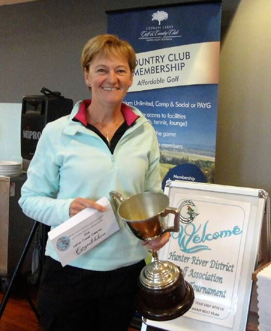 CONGRATULATIONS: Scone's Lyn Banks was crowned 2018 Hunter River District Golf Association Champion.