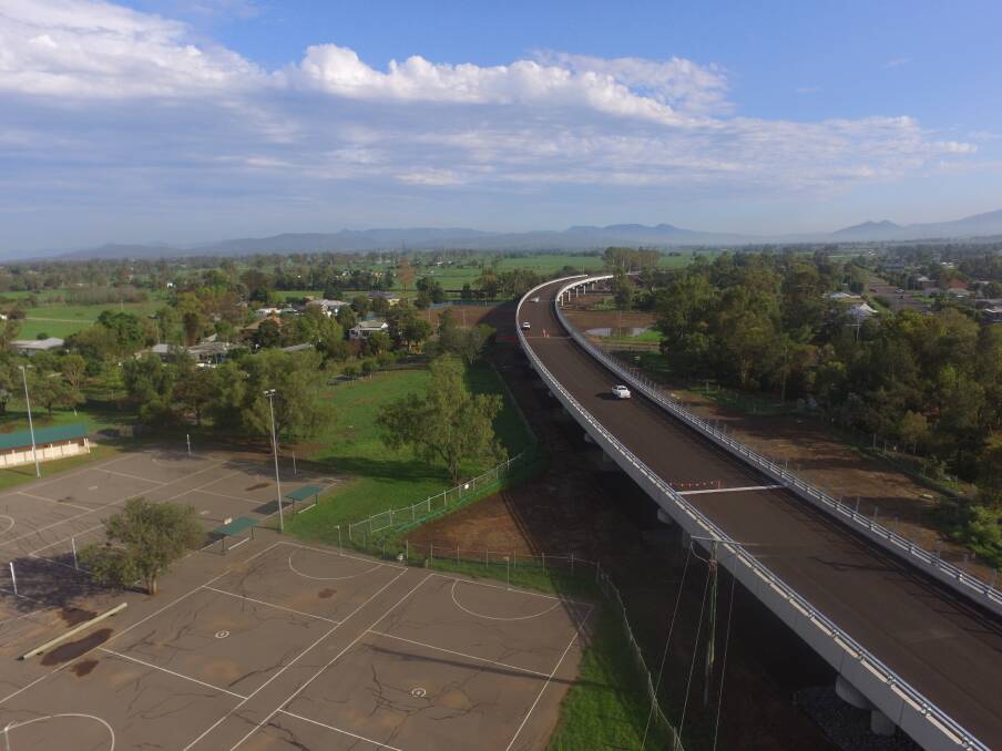NEW INFRASTRUCTURE: The New England Highway Bypass of Scone in February 2020. 