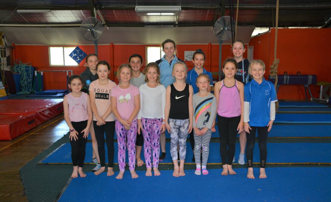 SCONE GYMNASTS: Chelsey Woodley, Lily Stevens, Olivia Turner, Tamika Roberts, Ruby Brochtrup, Isla Warden, Tyler Johnson, Ash Wright, Riana Tillemans, Isabella Henderson, Alexa Moberget, Bridget Moberget and Harmony White. 