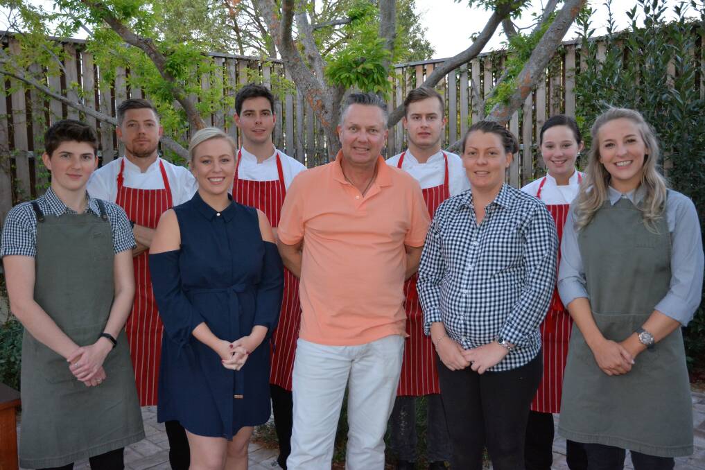 PROUD: Back, Ian Towse, Chris Greentree and Stuart Whitney and Alycia Shorter and front, Kristiane Lauch, Danni Harrison, Colin Selwood, Chloe Cummings and Kim Maude at The Cottage Scone.