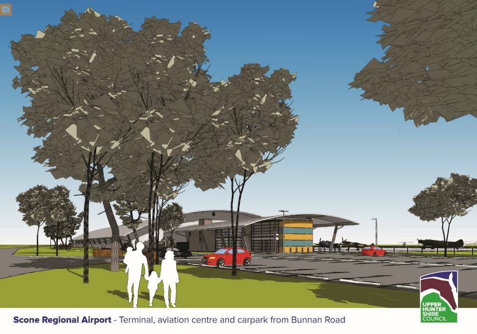 Scone Airport Warbirds Aviation Centre concept design. Photo: Upper Hunter Shire Council