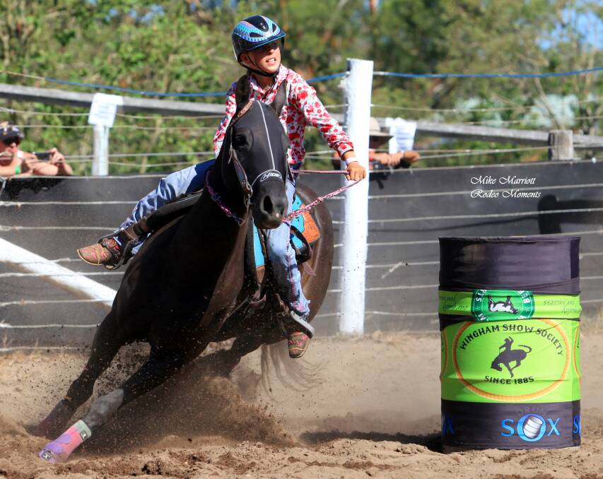 Sophie Edmonds competing at Wingham Rodeo on January 6. Photo: Mike Marriott

