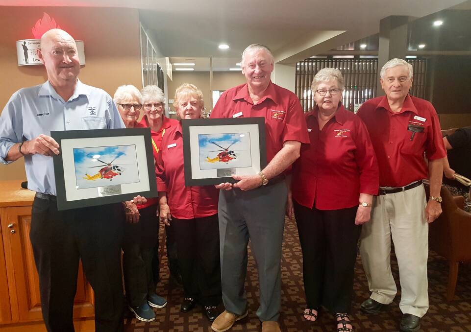 VITAL SUPPORT: Dennis Wilson (Chairperson RSL Board) with Scone Support Group members Margaret Cooper, Pat Dann, Beryl Bates, Errol Bates, Ann Martin and Barry Martin. Photo: Supplied 