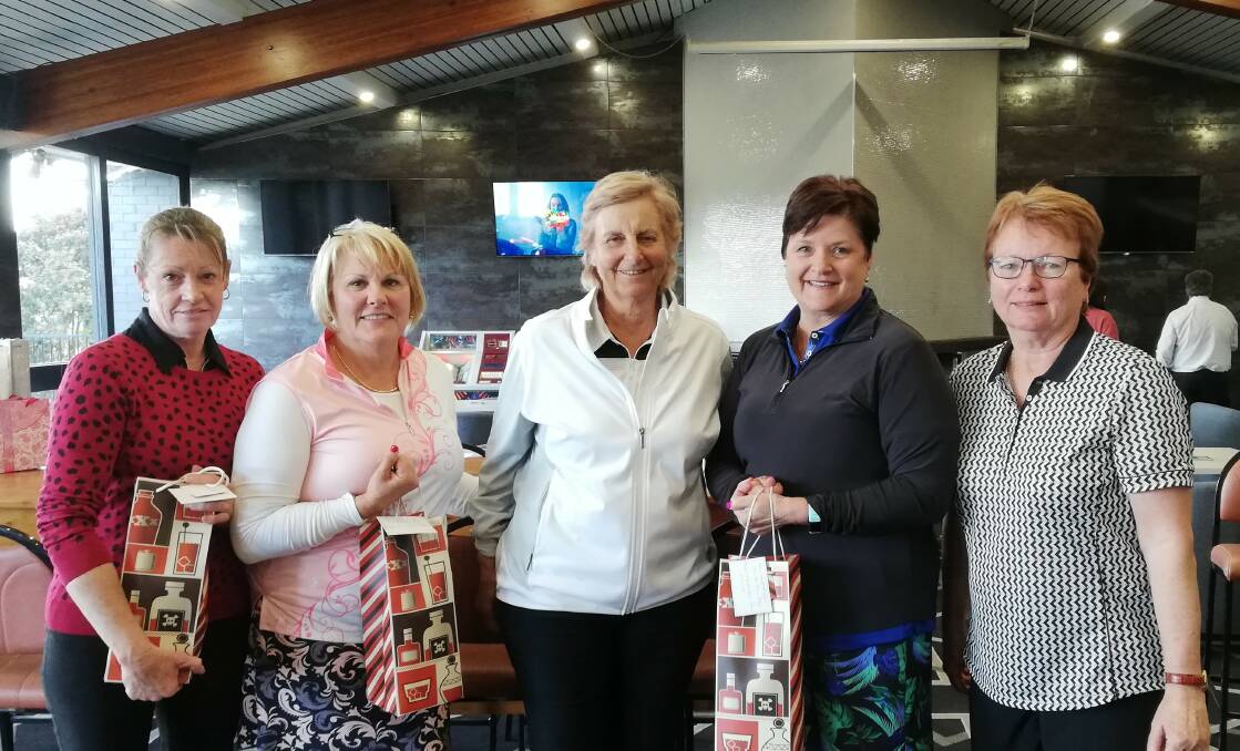 Kerrie McLennan, Royalie Sciani, Dordie Bragg- Sponsor, Sharon Constable and Narelle Rutter at the Winners Invitation Day Scone, August 8, 2019.