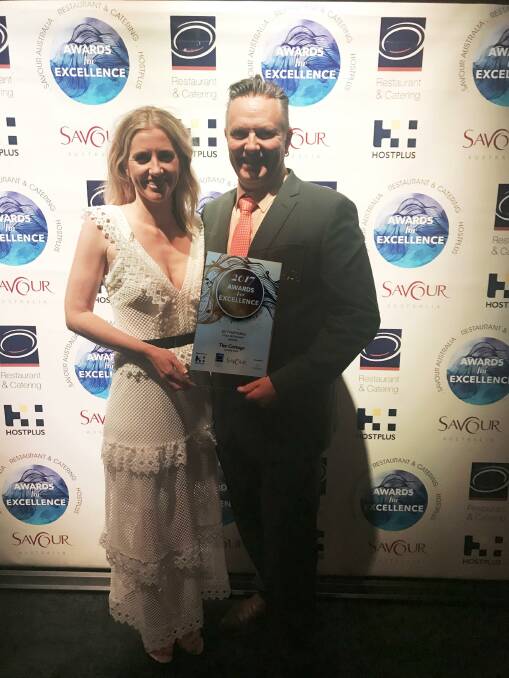 Tammy and Colin Selwood at the 2017 Savour Australia Restaurant & Catering National Awards for Excellence.