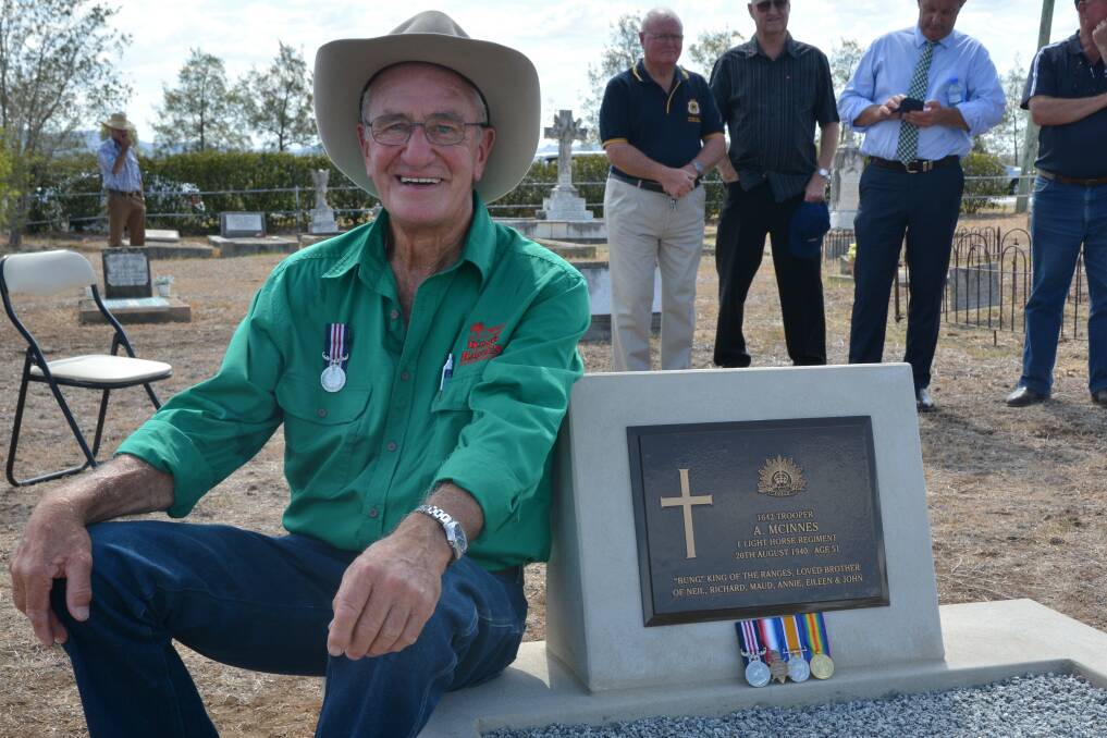 The memorial was organised by King of the Ranges committee and the few remaining family members of 'Bung' McInnes.
