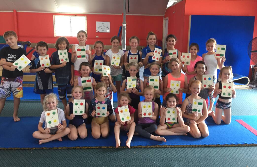 WIN FOR CLUB: The Scone Gymnastics Club at their last competition for the year in December 2018. Photo: Supplied