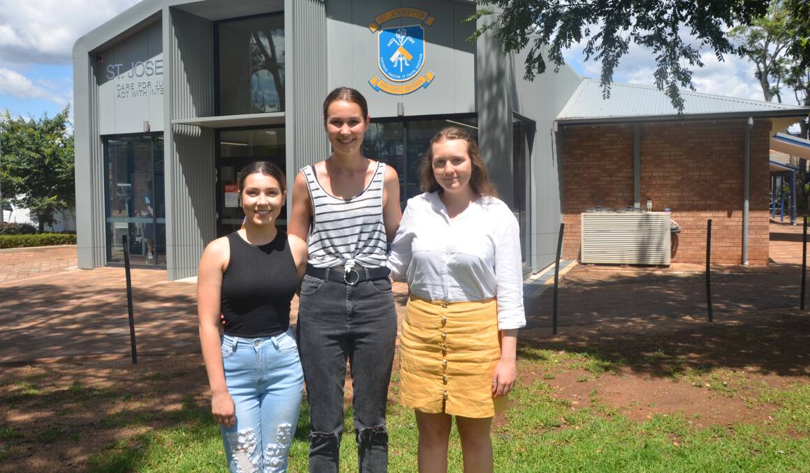 BRIGHT FUTURES: Hannah Bruechert, Polly Britten and Ayla Cornall are all looking to make their mark at unviersity in 2019.