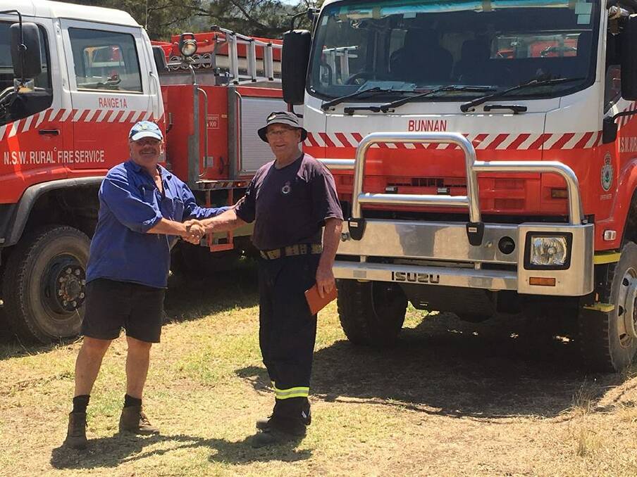FIRE FRIENDLY: This farmer was thrilled to have the RFS come and save his livestock and livelihood this week.