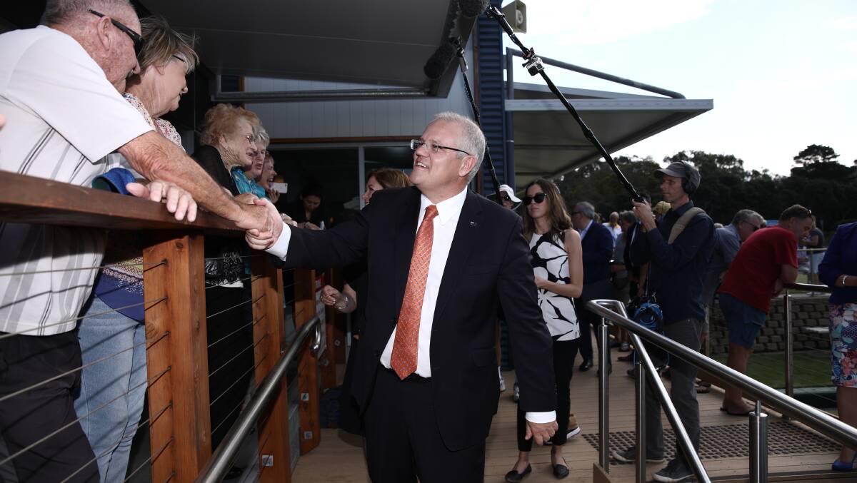 Prime Minister Scott Morrison in Torquay last week. Photo: Dominic Lorrimer