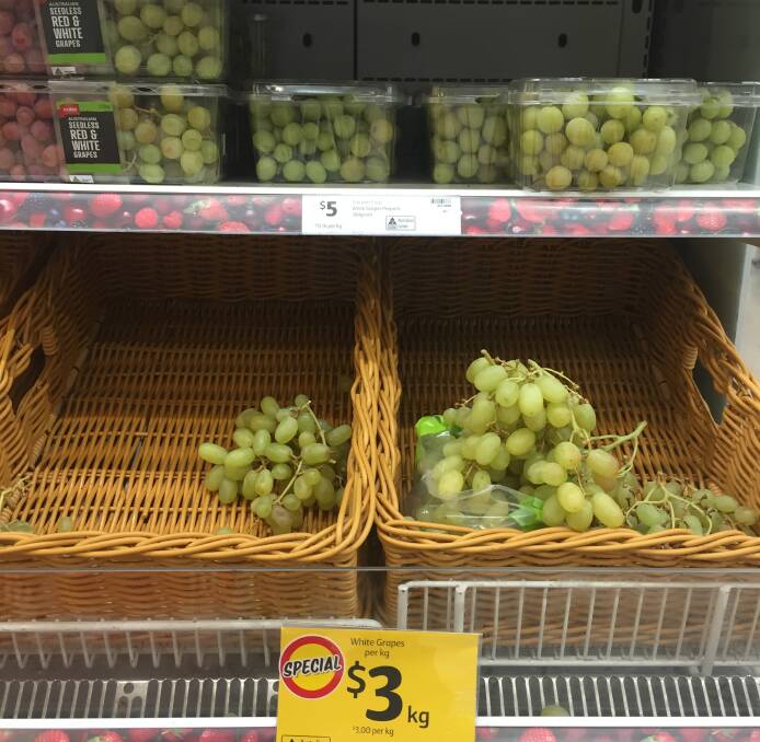 SUCKER GRAPES: Same grapes, more plastic, more money.