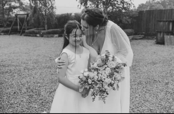 Indi and her mum Stacey on her wedding day. Picture supplied