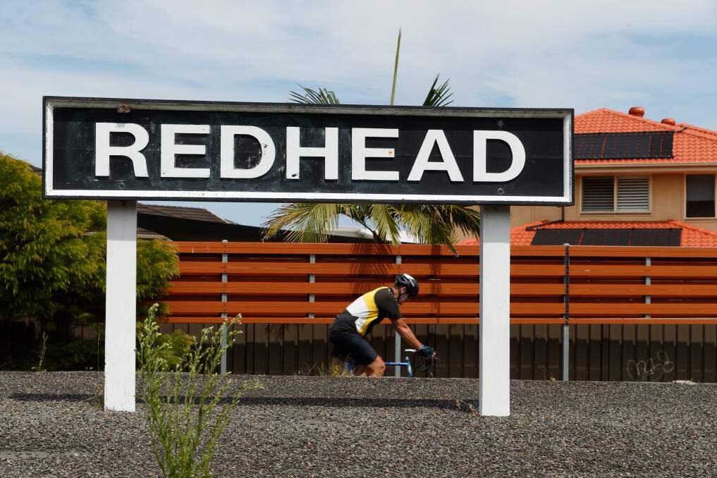 The former Redhead platform, now a part of the Fernleigh Track. Picture: Max Mason-Hubers