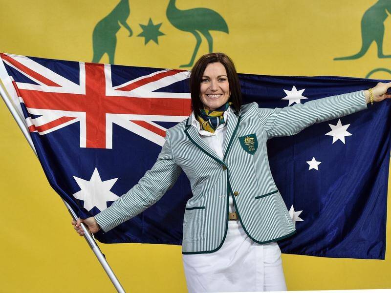Rio Olympics flag bearer Anna Meares will be the Australian chef de mission for the Paris Games. (Julian Smith/AAP PHOTOS)