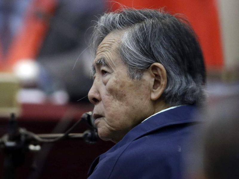 Peru's former president Alberto Fujimori was sentenced in 2009 to 25 years in prison. (AP PHOTO)
