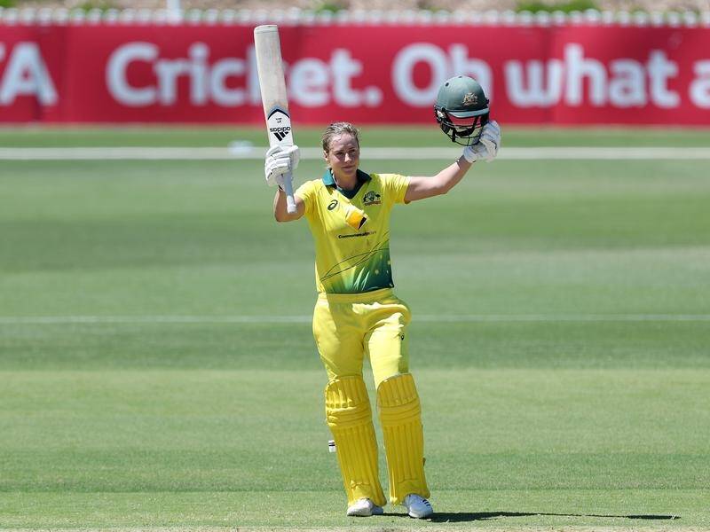 Ellyse Perry's first ODI ton has set up Australia's 2-0 series win over New Zealand in Adelaide.