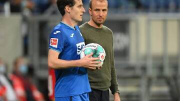 Sebastian Hoeness (r) has left Hoffenheim, the fourth Bundesliga coach to depart this week.