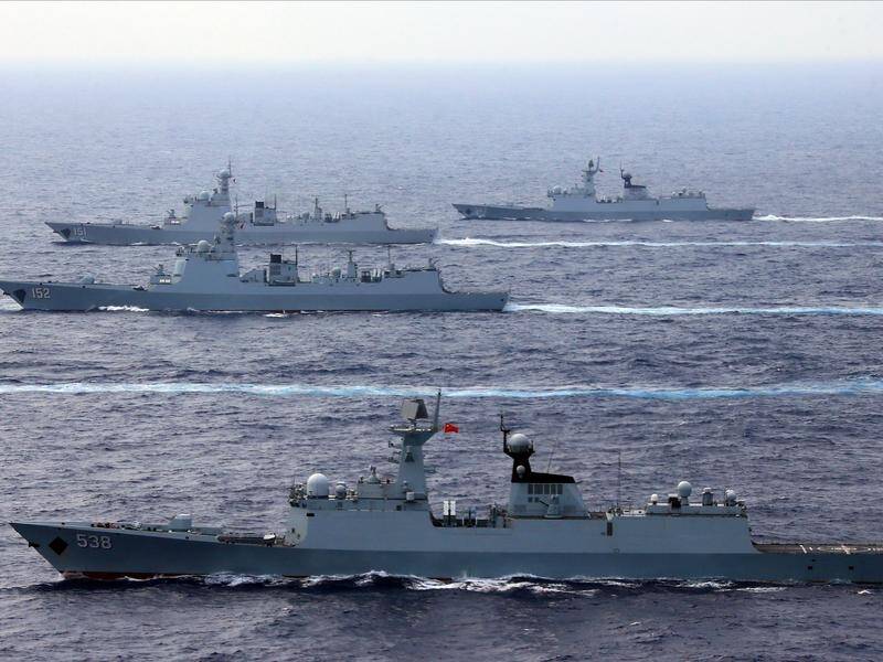 The Chinese warship encounter happened in international waters in Japan's exclusive economic zone. (AP PHOTO)