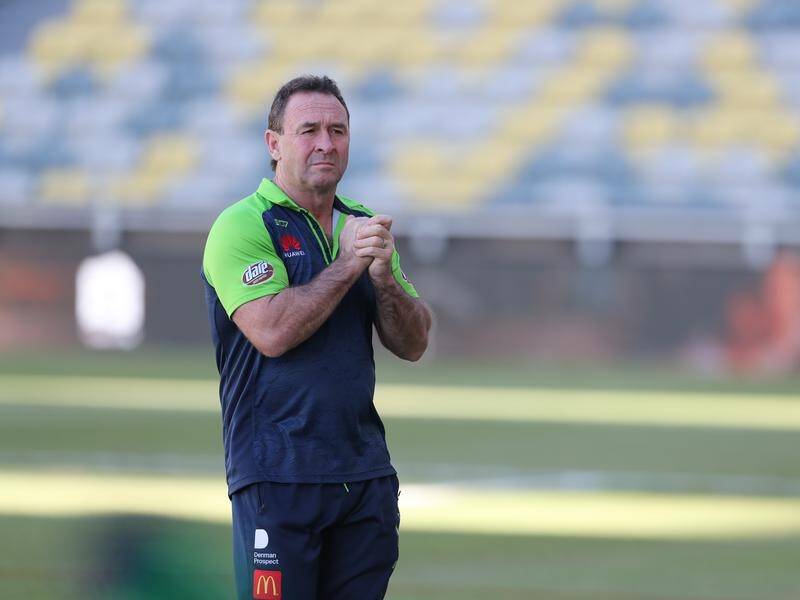 Canberra coach Ricky Stuart has lambasted the officiating in the Raiders-Warriors NRL match.
