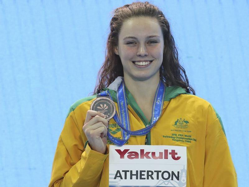 Australian Minna Atherton has won a medal in her first swimming world championship final.