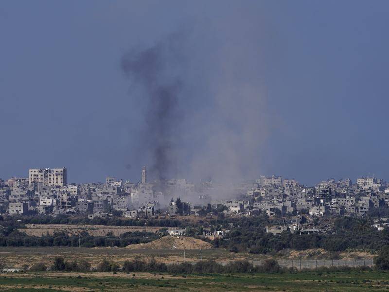 Israeli tanks and warplanes have attacked locations in the north and south of the Gaza Strip. (AP PHOTO)