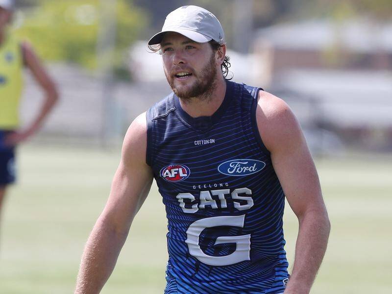 Geelong's Jack Steven is recovering after being hospitalised with a chest wound on Saturday night.