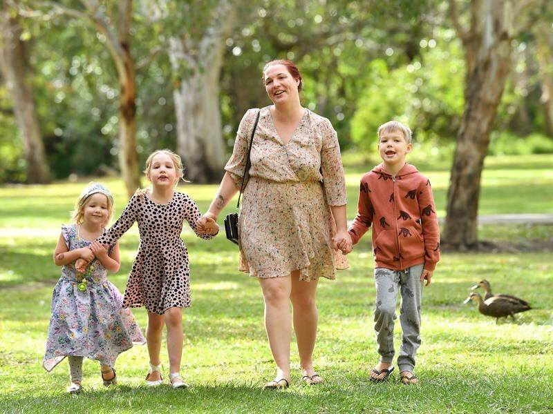 Queensland mum Sienna Kinnear will see her children return to school as COVID-19 restrictions ease.
