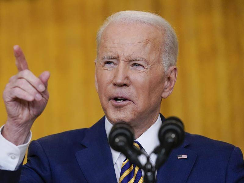 US President Joe Biden says his guess is that Russia will likely move in to Ukraine.