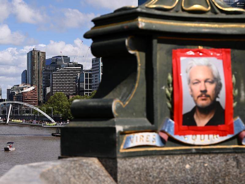 Julian Assange is wanted by US authorities on 18 counts relating to the release of US documents. (Joel Carrett/AAP PHOTOS)