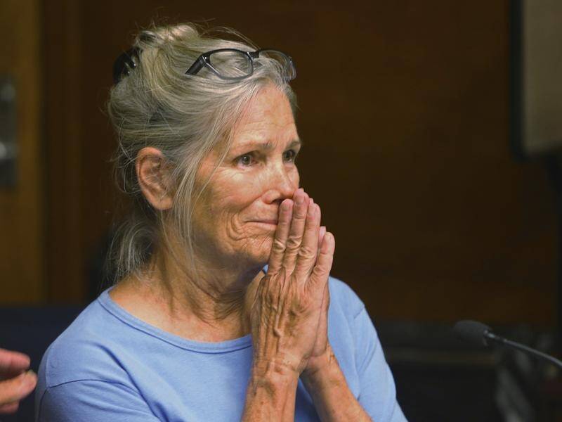 Manson follower Leslie Van Houten has been released from prison and is on three years' parole. (AP PHOTO)
