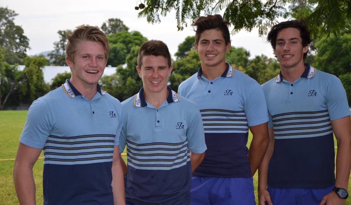 TOP EFFORT: St Joseph’s High School Aberdeen students Brodie Black, Jock Madden, Ben Talty and Hayden Bell are all currently playing for the Newcastle Knights.