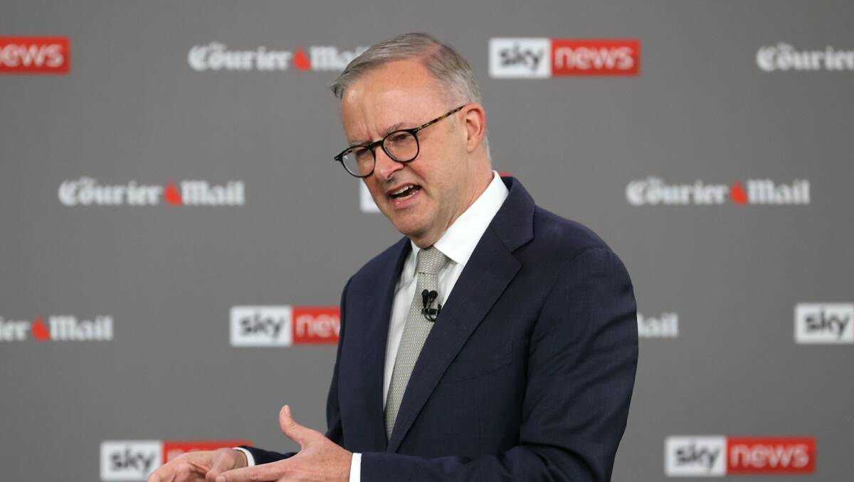 Anthony Albanese was declared the winner of the first leaders' debate in Brisbane. Picture: AAP 